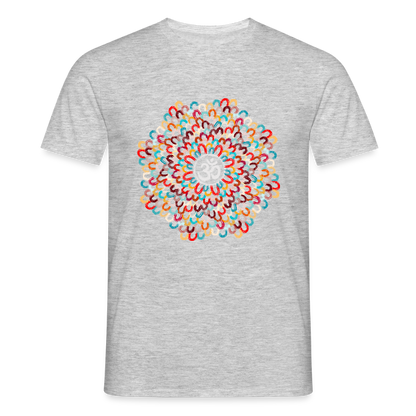 Yogi, Prana Mandala Om - Bunte Federn - Männer T-Shirt - by Artful Alchemist