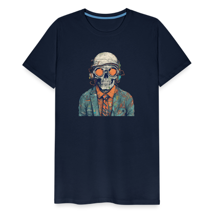 Cooles Skelett Portrait mit Sonnenbrille, Mütze - Männer Premium T-Shirt - by Artful Alchemist