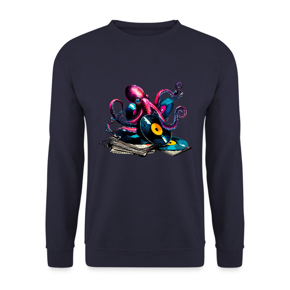 DJ Oktopus – Wenn Tiefsee auf Vinyl trifft - Unisex Pullover - Navy