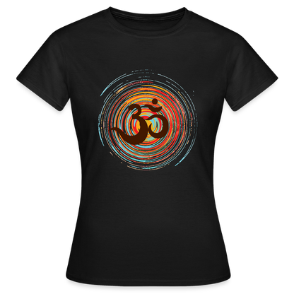 Om auf bunten Kreisen, Prana Zen Design - Frauen T-Shirt - by Artful Alchemist