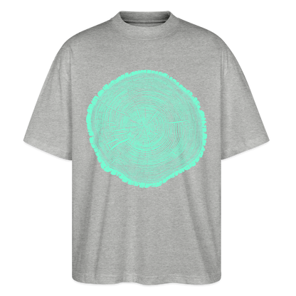 Tree Rings – Oversized Unisex Bio T-Shirt Blaster 2.0 - Grau meliert