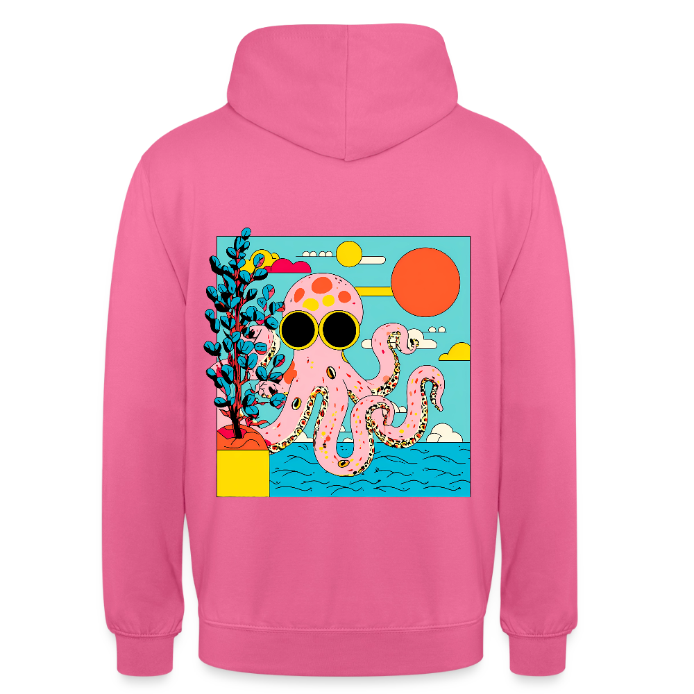 Summer Reef – Pink Octopus - Unisex Hoodie - by Artful Alchemist