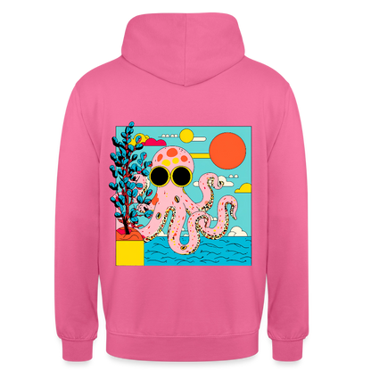 Summer Reef – Pink Octopus - Unisex Hoodie - by Artful Alchemist
