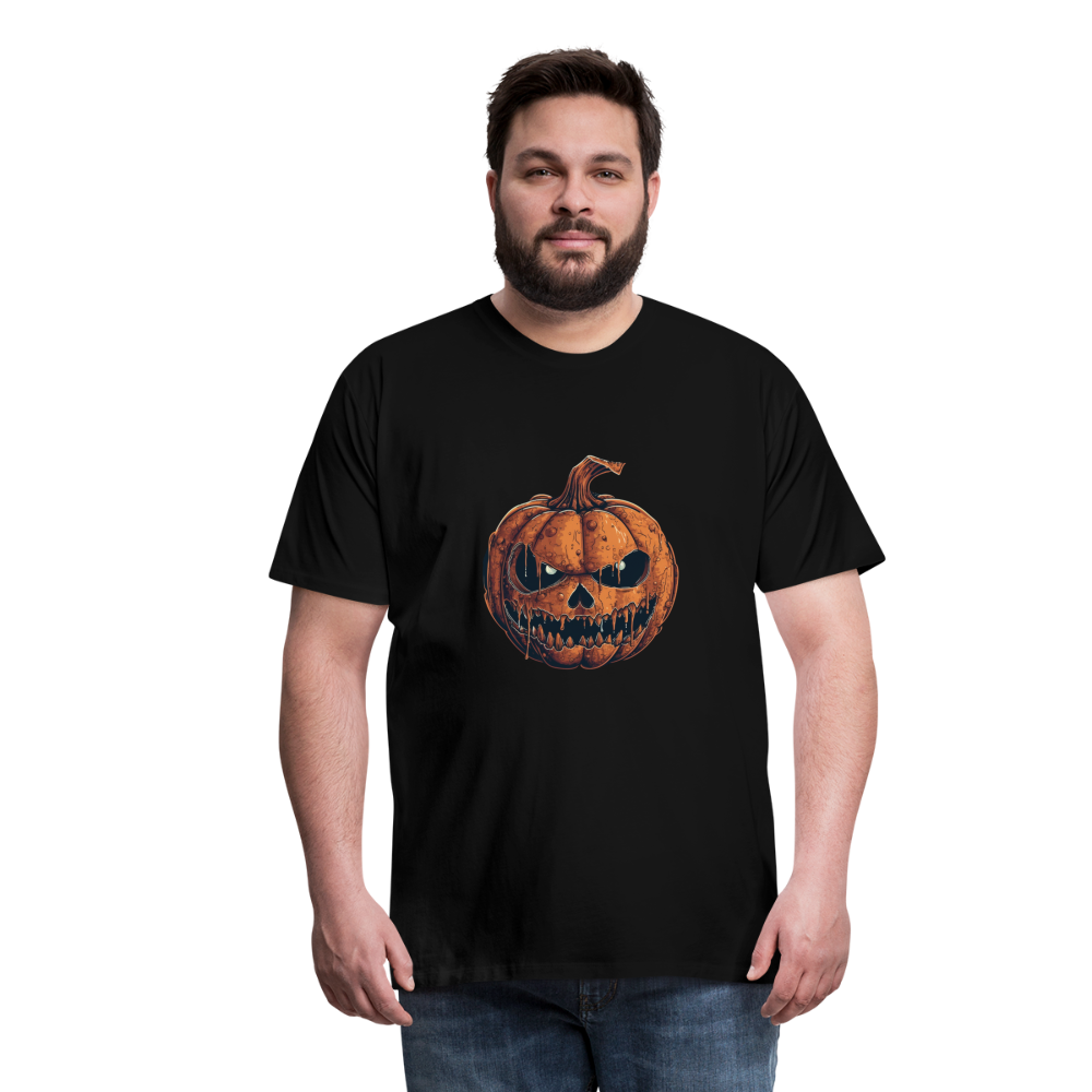 Gruseliger Horror Kürbis -Happy Halloween - Männer Premium T-Shirt - Schwarz