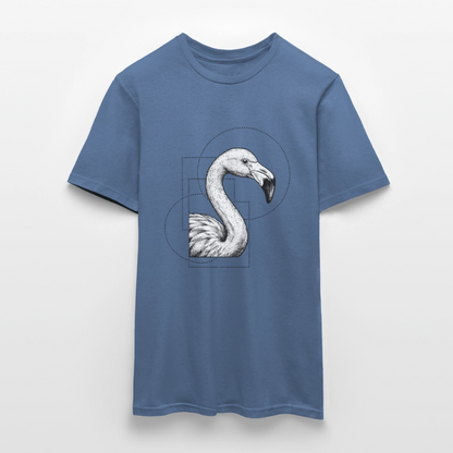 Geometric Grace – Modern Flamingo - Männer T-Shirt - by Artful Alchemist