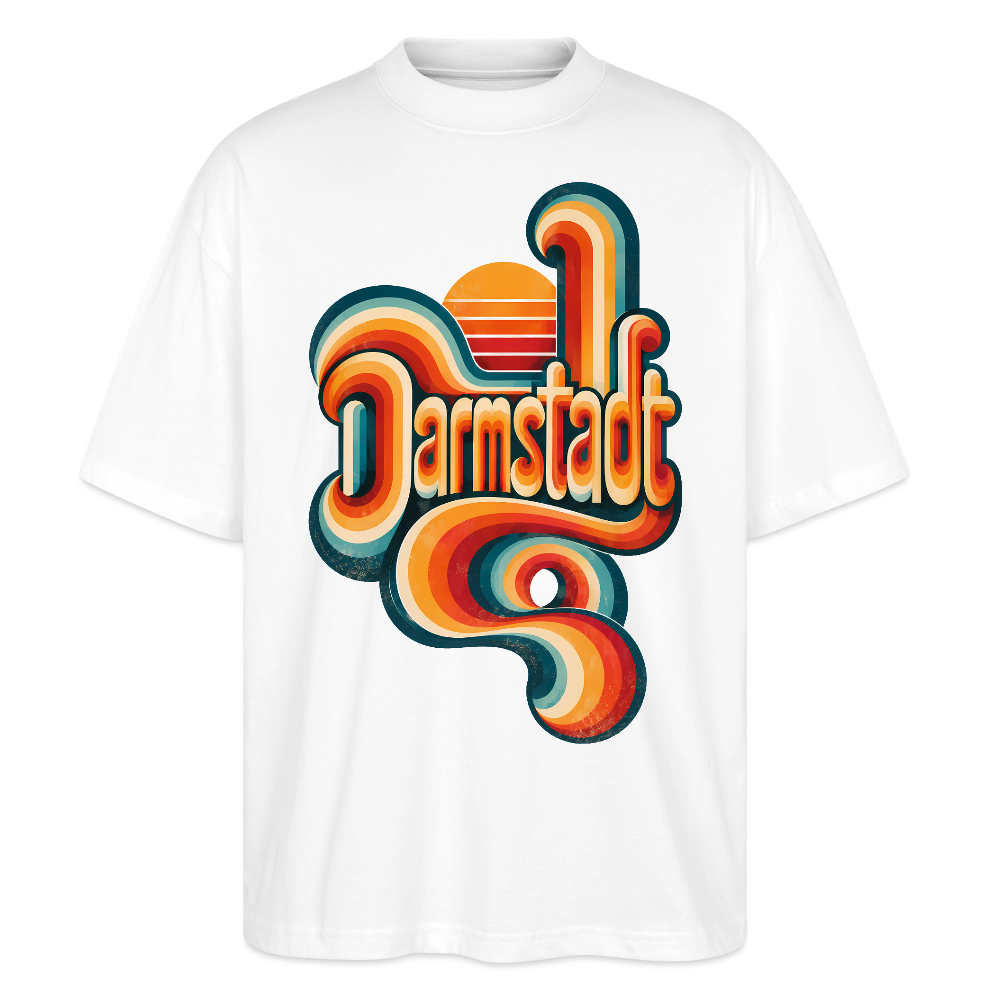 Darmstadt Retro – Oversized Unisex Bio T-Shirt - Weiß