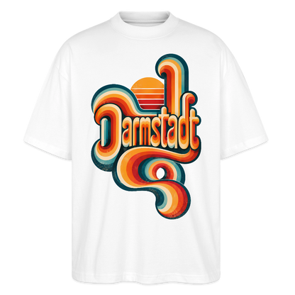 Darmstadt Retro – Oversized Unisex Bio T-Shirt - Weiß