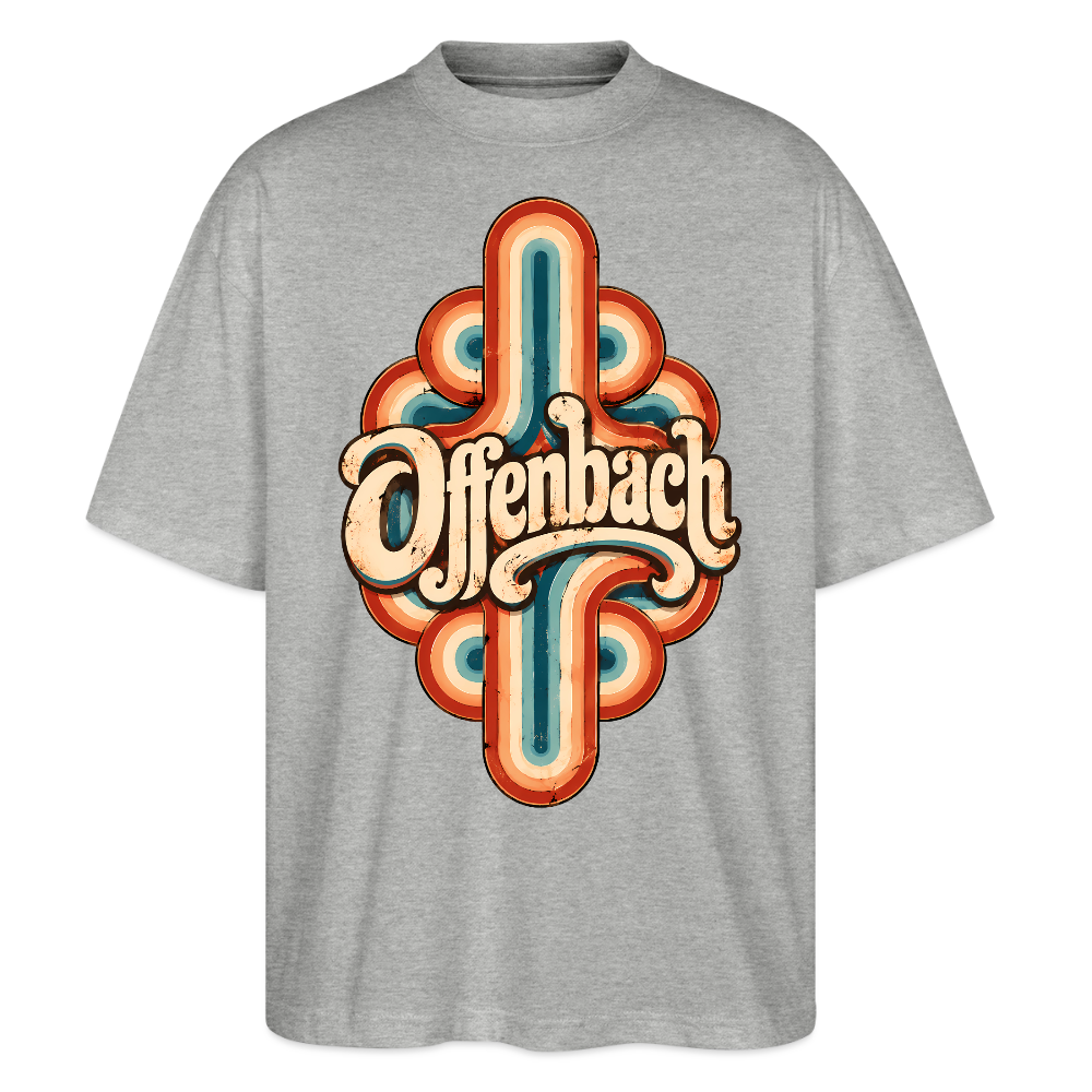 Offenbach Retro – Oversized Unisex Bio T-Shirt - Grau meliert