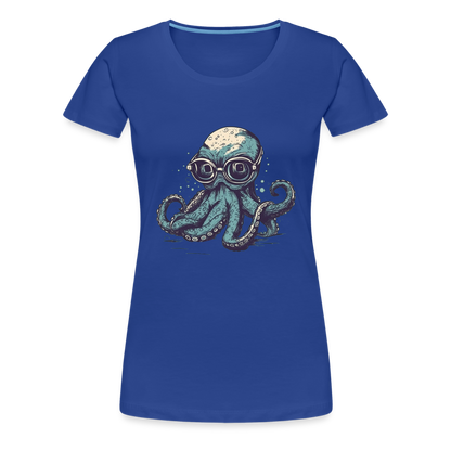 Nerdy Comic Oktopus mit Brille - Frauen Premium T-Shirts - by Artful Alchemist