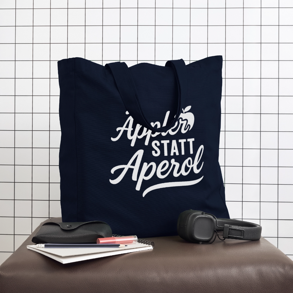 Äppler statt Aperol - Midweight recycelter Stoffbeutel von Stanley/Stella - Navy