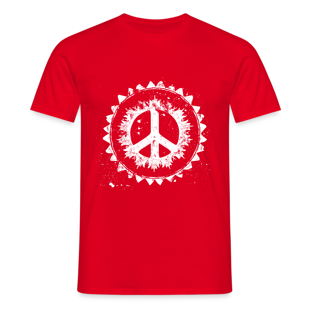 Urban Retro Peace Zeichen - Männer T-Shirt - by Artful Alchemist