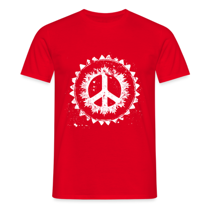 Urban Retro Peace Zeichen - Männer T-Shirt - by Artful Alchemist