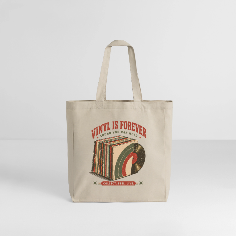 Vinyl Is Forever - Midweight recycelter Stoffbeutel von Stanley/Stella - Cremebeige