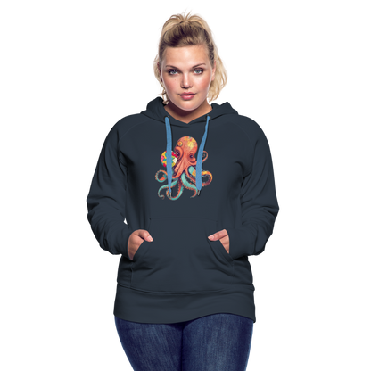 Lustiger Comic Oktopus mit Lollipop - Frauen Premium Hoodie - by Artful Alchemist