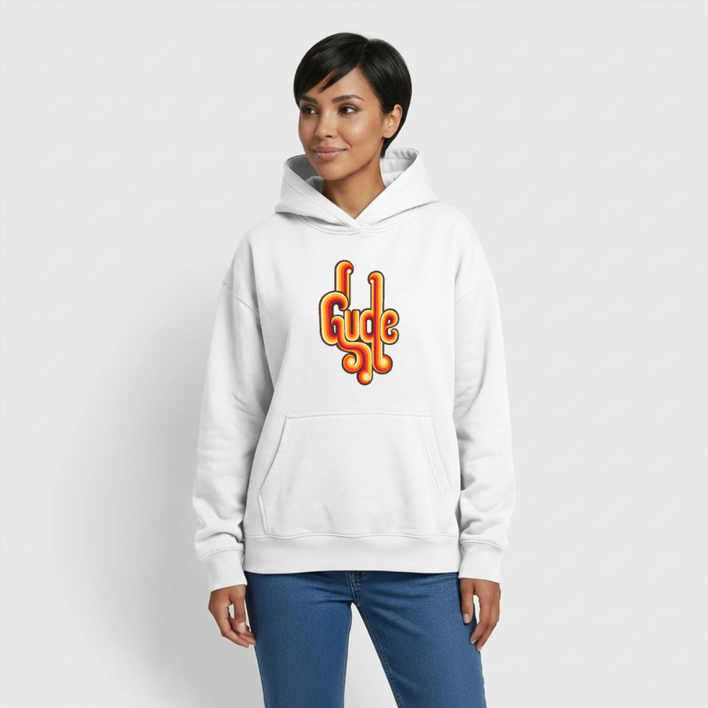 Gude Retro – Oversized Heavyweight Unisex Hoodie - Weiß
