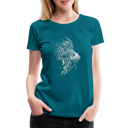 Rotfeuerfisch - Monochrom - Frauen Premium T-Shirt - by Artful Alchemist