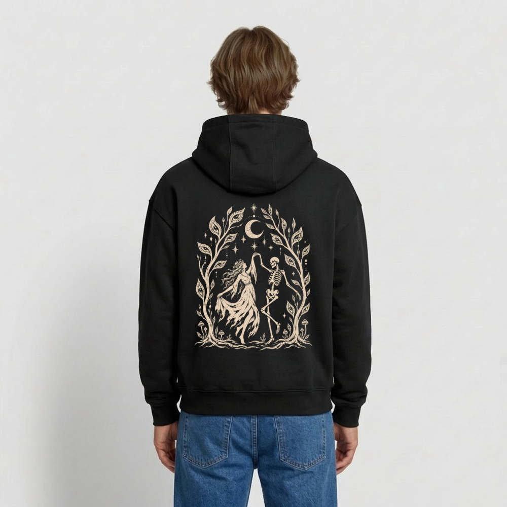 Moonlight Dance – Oversized Heavyweight Unisex Hoodie - Schwarz