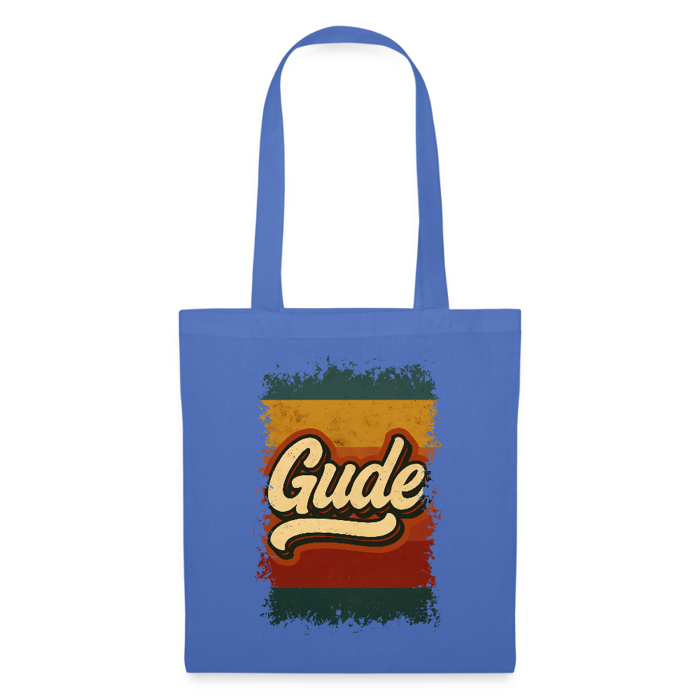 „Gude“ – Retro Look aus Hessen - Stoffbeutel - Hellblau