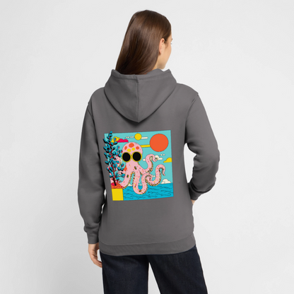 Summer Reef – Pink Octopus - Unisex Hoodie - by Artful Alchemist