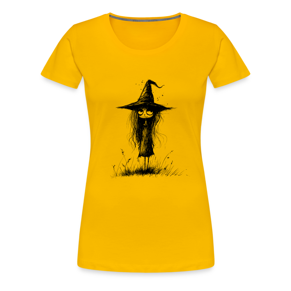 Kleine Hexe - Frauen Premium T-Shirt - Sonnengelb