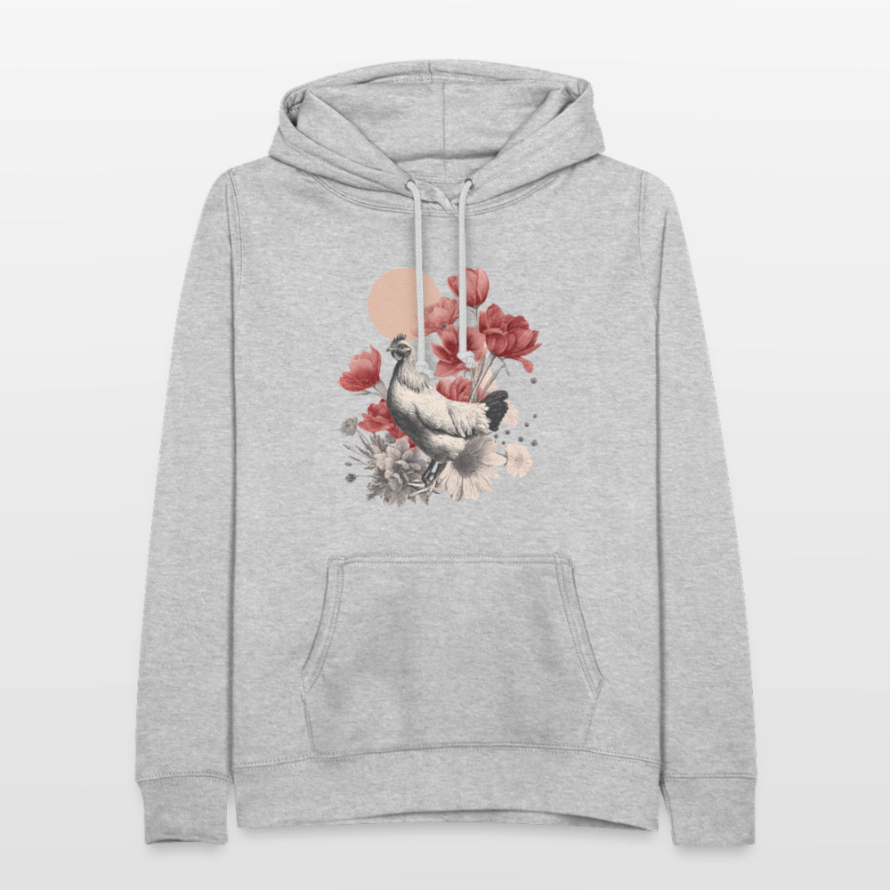 Vintage Boho Blossom Chicken - Frauen Hoodie - by Artful Alchemist