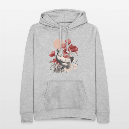 Vintage Boho Blossom Chicken - Frauen Hoodie - by Artful Alchemist