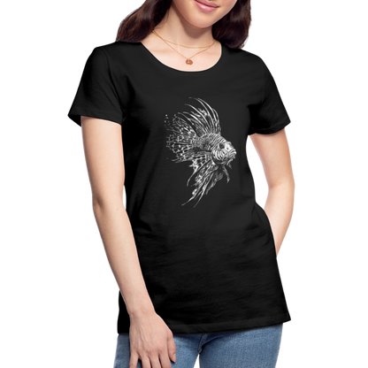 Rotfeuerfisch - Monochrom - Frauen Premium T-Shirt - by Artful Alchemist