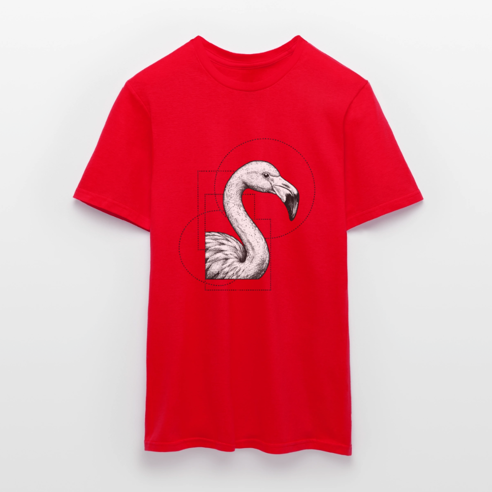 Geometric Grace – Modern Flamingo - Männer T-Shirt - by Artful Alchemist