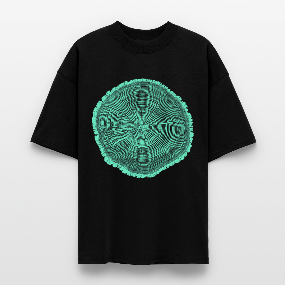 Tree Rings – Oversized Unisex Bio T-Shirt Blaster 2.0 - Schwarz