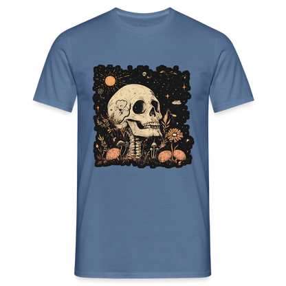 Boho Hippie Skelett im 60er, 70er Jahre Look - Männer T-Shirt - by Artful Alchemist