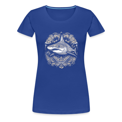 Cooler Hai mit Boho/Tribal Mustern - Frauen Premium T-Shirts - by Artful Alchemist