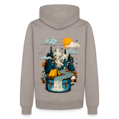 World in a Pack – Adventure Surrealism - Männer Premium Hoodie - by Artful Alchemist
