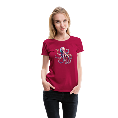 Cooles Wasserfarben Aquarell Oktopus Design - Frauen Premium T-Shirts - by Artful Alchemist