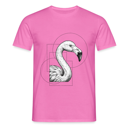 Geometric Grace – Modern Flamingo - Männer T-Shirt - by Artful Alchemist