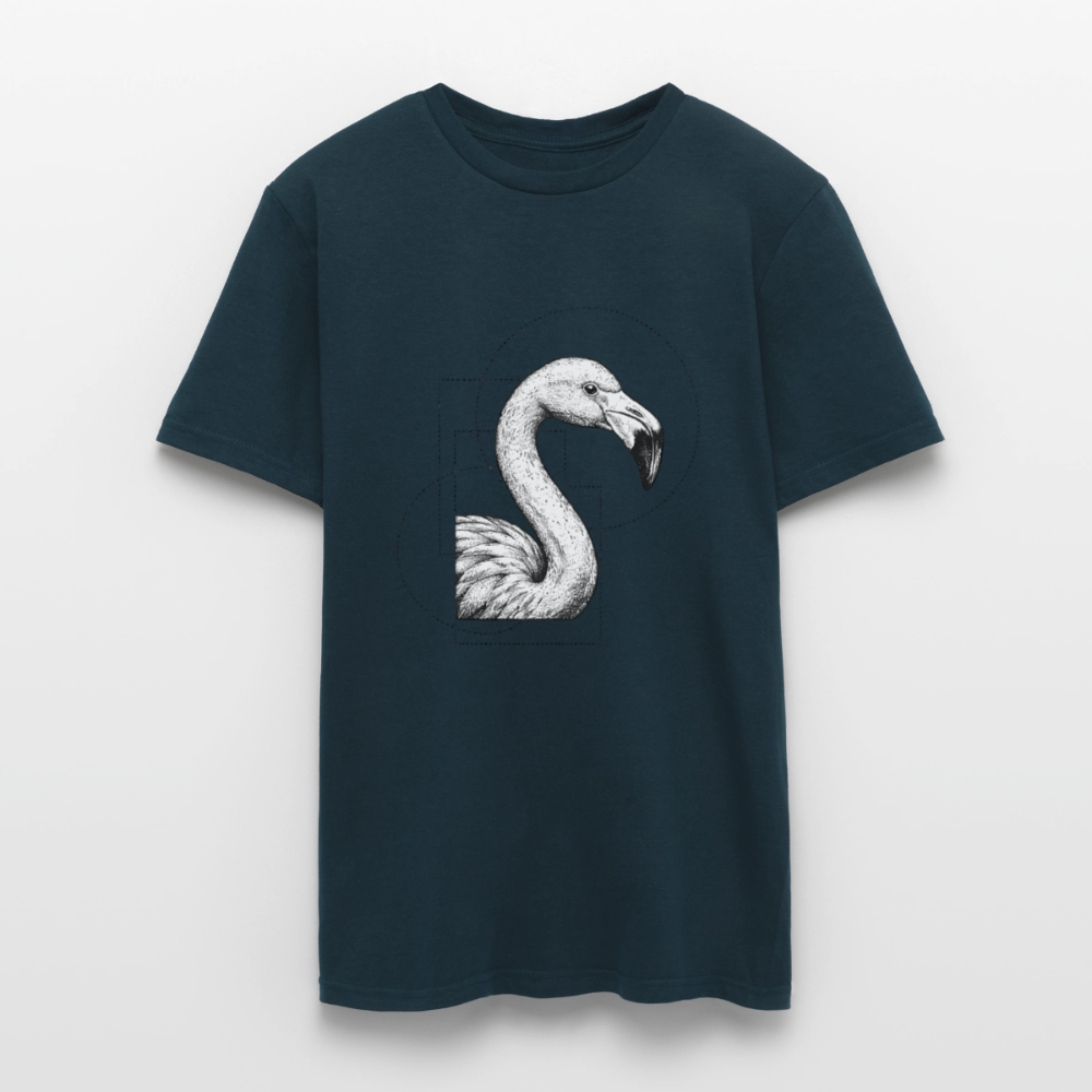 Geometric Grace – Modern Flamingo - Männer T-Shirt - by Artful Alchemist