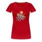 Lustiger Comic Oktopus mit Lollipop - Frauen Premium T-Shirts - Rot