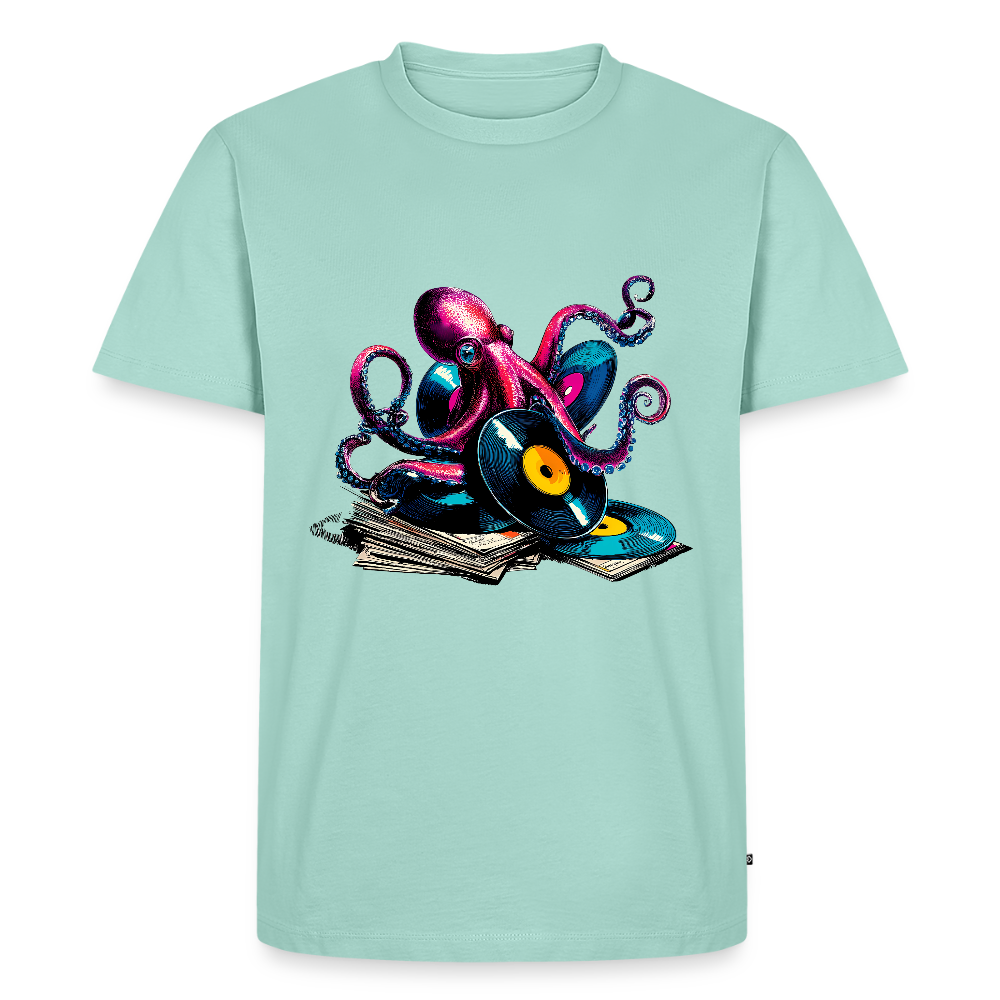 DJ Oktopus – Wenn Tiefsee auf Vinyl trifft - Männer Premium Bio T-Shirt - Mint 
