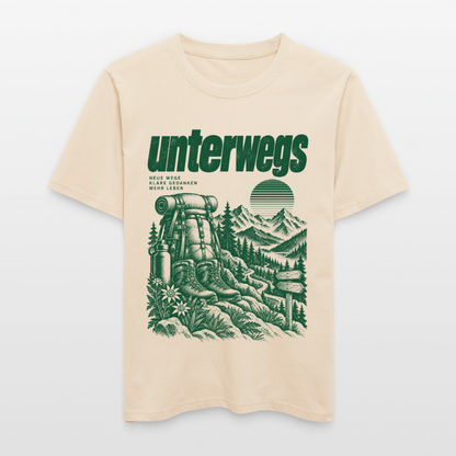 Unterwegs – RELAXED FIT Unisex Organic T-Shirt - Natur