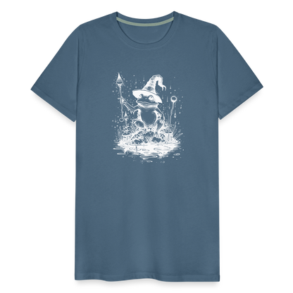 Magischer Frosch mit Zauberhut und Zauberstab - Männer Premium T-Shirt - by Artful Alchemist