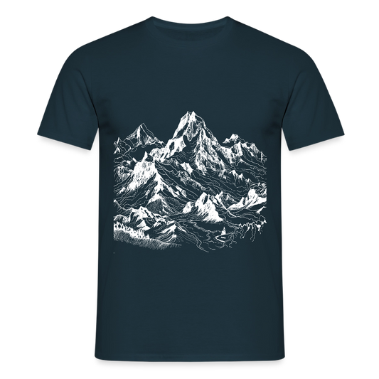 Alpine Peak – Minimalist Mountain - Männer T-Shirt - by Artful Alchemist