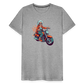 Coole alte Biker Oma - Motorrad Omi  - Männer T-Shirt - Grau meliert