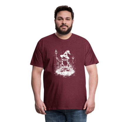 Magischer Frosch mit Zauberhut und Zauberstab - Männer Premium T-Shirt - by Artful Alchemist