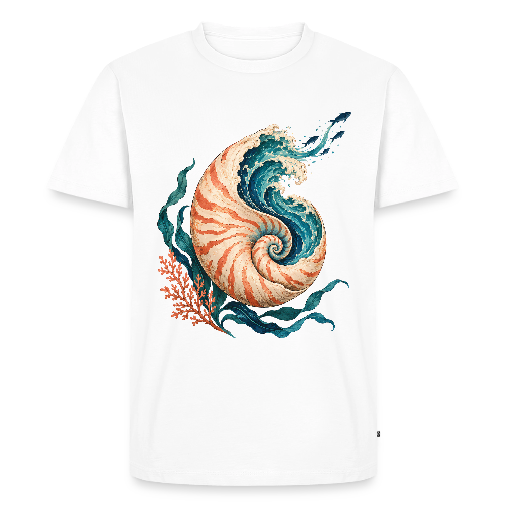 Nautilus Wave – Männer Premium T-Shirt - Weiß