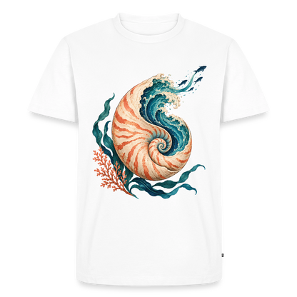 Nautilus Wave – Männer Premium T-Shirt - Weiß