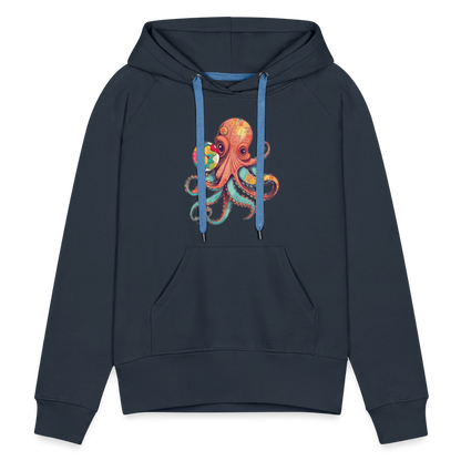 Lustiger Comic Oktopus mit Lollipop - Frauen Premium Hoodie - by Artful Alchemist