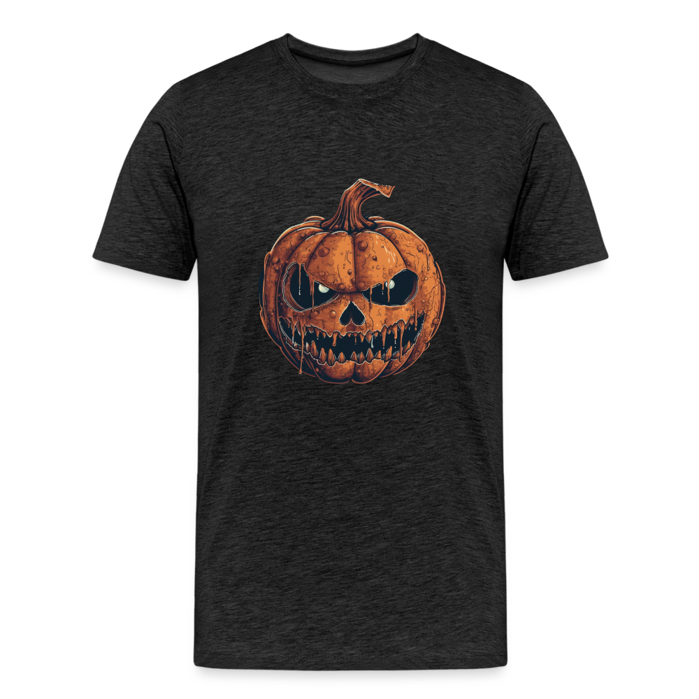 Gruseliger Horror Kürbis -Happy Halloween - Männer Premium T-Shirt - Anthrazit