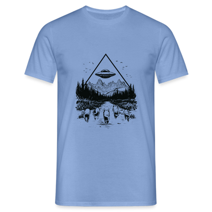 Katzen die in Richtung UFO laufen - Männer T-Shirt - by Artful Alchemist