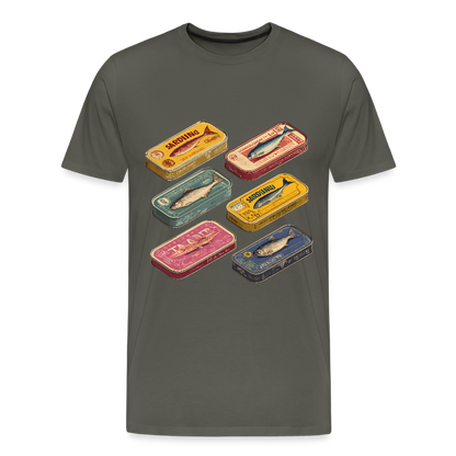 Vintage Sardine Cans Collective - Männer Premium T-Shirt - by Artful Alchemist