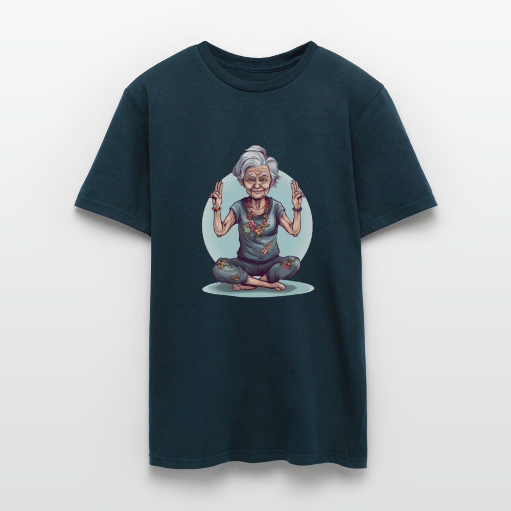 Coole Yoga Oma - Meditation im besten Alter  - Männer T-Shirt - Navy