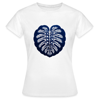 Indigo Monstera - Frauen T-Shirt - by Artful Alchemist